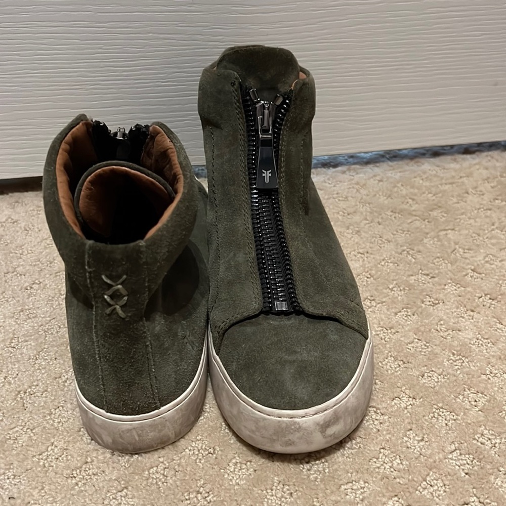 Frye Lena Zip High Olive 10
